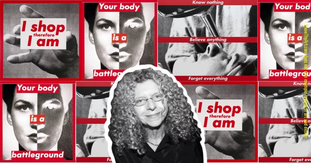 Barbara Kruger and examples of her creative designs