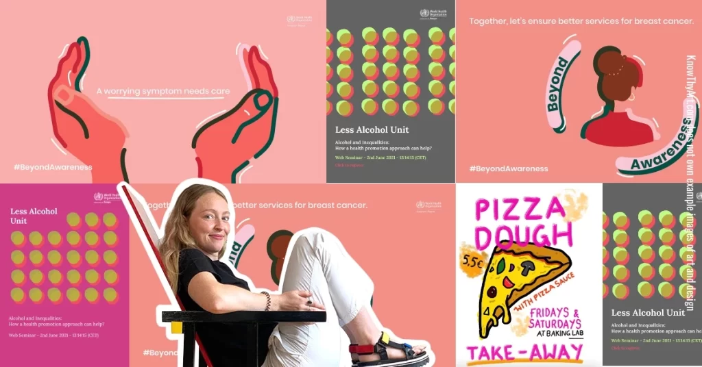 Charlotte Allen and examples of her creative designs