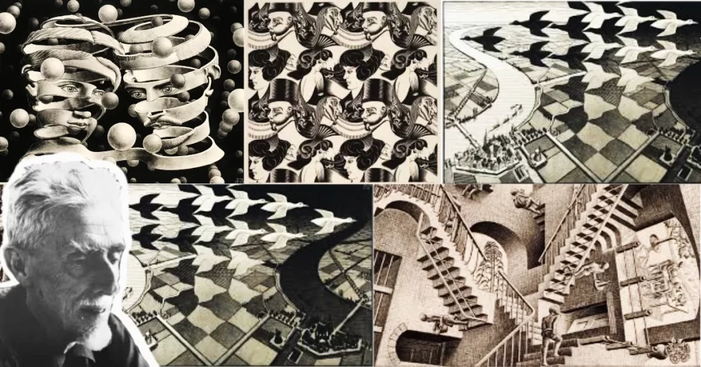 M. C. Escher and examples of his creative designs