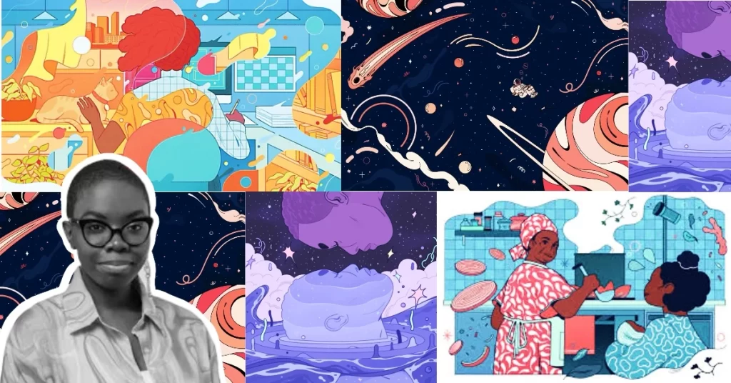Olivia Fields and examples of her creative designs